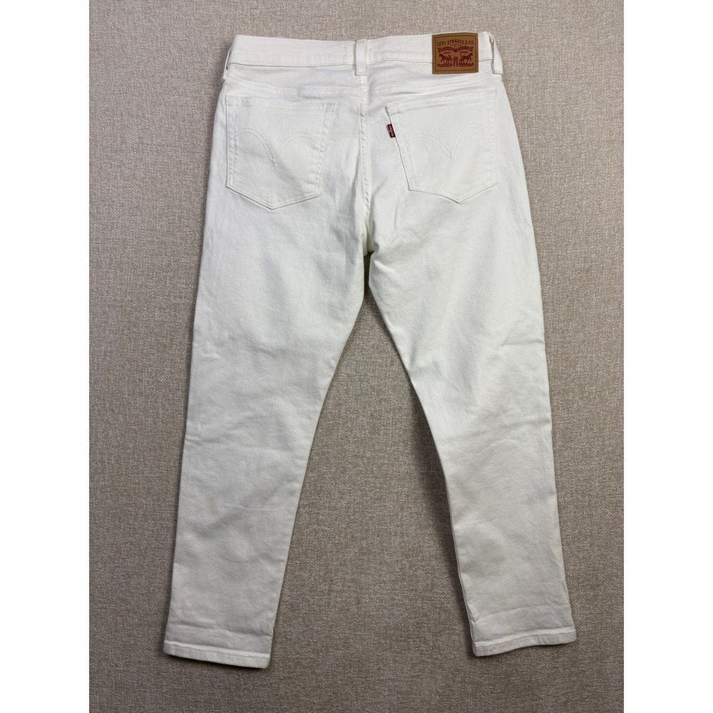 Levis White Boyfriend Jeans Womens Size 29 Mid Rise Relaxed Denim Pants - Picture 9 of 11